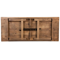 Style rustique 8 ou 10 personnes Table de ferme en bois Tables à manger pliantes en bois massif pour les événements de banquet de fête de mariage