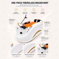 Tempat Tidur Keramas JOXIN Head Spa dengan Desain Reclining Mewah, Pijat Airbag Tangan dan Kaki, Bak Keramik, dan Dukungan ODM untuk Pusat Kesehatan