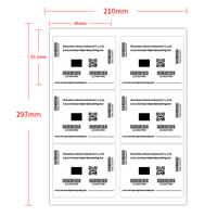 Custom A4 Waterproof PP Inkjet Printable Adhesive Label Sheets for Office Printing