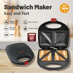 Machine à petit-déjeuner 3 en 1, machine à sandwich, machine à sandwich de cuisine, grille-pain rapide à <span class=keywords><strong>2</strong></span> tranches, machine à gaufres - Product Image 3