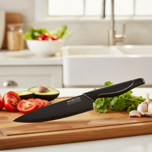 Coltello da Chef di alta qualità 17 cm con manico in ABS coltello da pane Santoku da 8 pollici 3 cr13 lama in metallo Design classico-scatola da 72 - Product Image 3