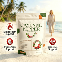 Capsules de piment de Cayenne en gélules molles, vente en gros d'usine, OEM, 240 par sachet, favorisent la santé, ODM, gélules D3 K2