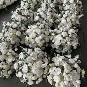 W-FB003 ช่อดอกไม้ประดับงานแต่งงานขนาด 50 ซม. ลูกบอลดอกไม้สีขาวขนาด 60 ซม. ลูกบอลดอกกุหลาบประดิษฐ์สำหรับตกแต่ง - Product Image 5