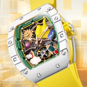 BG9001 Men's <b>Watch</b> Cool 3D Graffiti Dial Carbon Fiber Case Sapphire Crystal Automatic <b>Mechanical</b> <b>Watch</b> - Product Image 2
