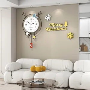 Hanging Wall Clock JJT Modern Nordic Metal Decorative 3D Oversize Minimalist Wall Clock For Living Room Luxury Home Decoration Reloj De Pared