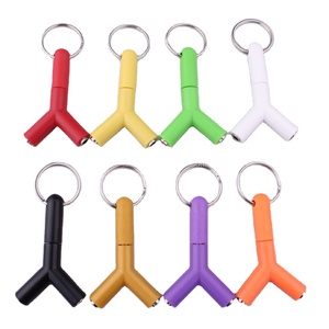 2 trong 1 giá rẻ Nhựa headphone & tai nghe Splitter cho điện thoại di động mini y kết nối thiết kế trong kho - Product Image 1