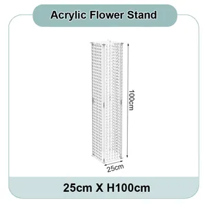 Acryl Säule Blumen ständer mit Kronleuchter Kristallen, hohe Blumenvase Kristall Blumen stehen für Party Tische Dekorationen