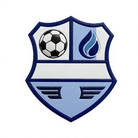 Écusson personnalisé multicouche 3D en TPU gaufré thermocollant, patch PVC OEM pour maillot de club de football, veste, chapeau, sac