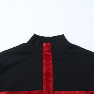 Camiseta de Manga Larga Ajustada de Punto con Parches Negros y Rojos, Estilo Gótico, Nueva para Halloween, para Mujer - Product Image 6