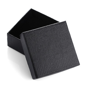 Personalized Small Black Crocodile Skin Packaging Box Craft Gift Packaging Box Necklace Bracelet Paper Jewelry Box