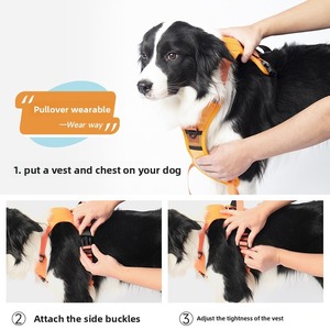 Anti Break Retractable Dog Leash Harness Chest Back Integrated Vest <b>Strap</b> for Medium Large Dogs - Product Image 5