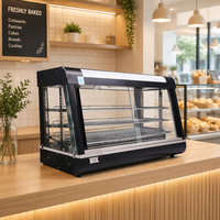 Comptoir de présentation de nourriture chaudes de 900 mm pour poulet frit commercial, hamburger, tarte aux œufs, frites fraîches