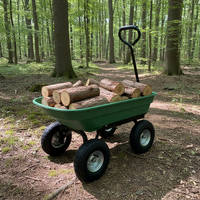 Chariot de jardin polyvalent à benne basculante, remorque de 75 litres, grande brouette basculante