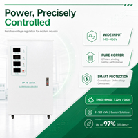 Stabilisateur de tension triphasé 30 kVA 380 V, régulateur automatique pour usine de traitement chimique et systèmes de moteurs mélangeurs