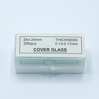 Vetreria da Laboratorio Chimico ad Alta Trasparenza, Vetrini per Microscopio, Copri Vetrini 24x24mm, 100pz/Scatola, OEM Vetro Chimico