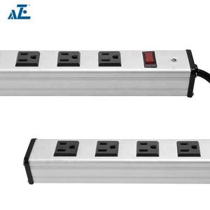 Regleta <span class=keywords><strong>de</strong></span> alimentación metálica <span class=keywords><strong>de</strong></span> alta resistencia <span class=keywords><strong>con</strong></span> 20 tomas y cable <span class=keywords><strong>de</strong></span> extensión ultralargo <span class=keywords><strong>de</strong></span> 15 pies, color plateado, AZE PDV20USCB-W 110V~125V - Product Image 5