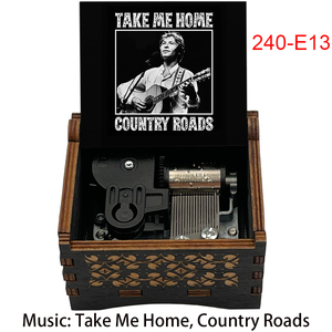 Carillon <span class=keywords><strong>in</strong></span> Legno 'Take <span class=keywords><strong>Me</strong></span> Home Country Roads' a 18 Note con Movimento a Carica Manuale, Souvenir Speciale per Amici e Famiglia, Regalo di Natale - Product Image 6