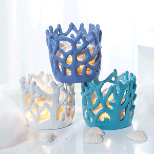 Lampe décorative en forme de corail, lumière LED, résine, décoration d'intérieur pour bureau, entrée, hôtel - Product Image 1