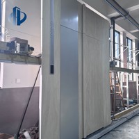 Porte d'entrée pivotante antivol en dalle de pierre italienne, intégrée au mur, pour une maison, une pièce, fabrication sur mesure ODM OEM
