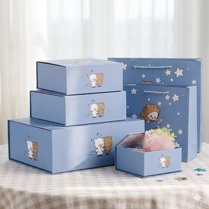 Cute Cartoon-style Recycled Kraft Corrugated Gift Box Set with Customizable Options Including Multi-size Gift Boxes Tote Bags - Product Image 6