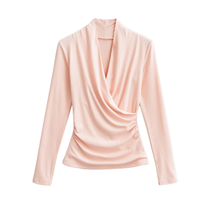 Runwaylover 3717 gaya Korea 2025 wanita seksi kaus V-Neck - Product Image 3