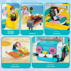 Hiện Đại Công Chúa Lâu Đài Cô Gái Của Nhà Mô Hình Quà Tặng Màu Cam EVA Bọt Xây Dựng Nhà Máy Trực Tiếp Bán Sáng Tạo Xây Dựng Khối Bộ - Product Image 4