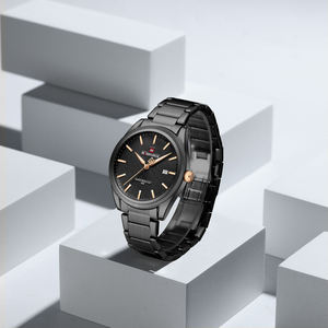 NAVIFORCE 9276 Montre à quartz décontractée avec calendrier lumineux pour homme, montre-bracelet en acier inoxydable étanche, Relogio Masculino - Product Image 4