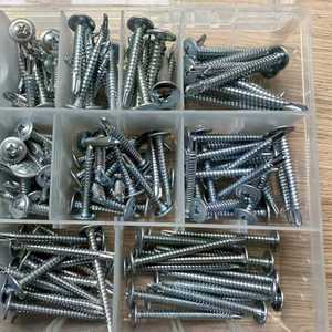 Vis autoperceuses pour cloisons sèches, vis d'installation pour fibres, outils de quincaillerie, jeu de vis avec emballage en boîte plastique - Product Image 1