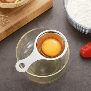 Séparateur d'œufs en acier inoxydable 304, séparateur de blanc et de jaune d'œuf épaissi, outil pratique pour la pâtisserie - Product Image 1