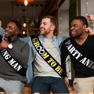 Set di 7 Fasce per Addio al Celibato, <span class=keywords><strong>Divertenti</strong></span> Fasce 'Team Sposo' e 'Miglior Uomo' per Uomini, Accessori e Gadget per Feste di Addio al Celibato - Product Image 3