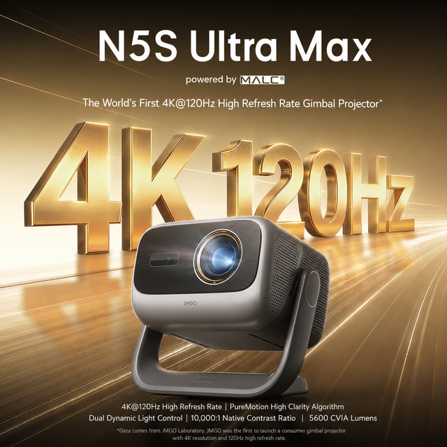 JMGO N5S Ultra Max/N5S Ultra/N5S ProMax/N5S Pro UHD4K TriColor Laser Projector Zoom & Shift Projector for Home Theater