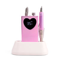 Fournisseurs d'ongles en forme de coeur 35000 tr/min moteur sans balais perceuse à ongles électrique polisseuse sans fil à faible bruit pour les ongles