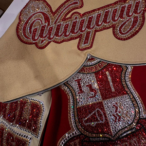 YSJY制造商定制雪尼尔刺绣标志街装莱特曼冬季轰炸机男式夹克 - Product Image 2