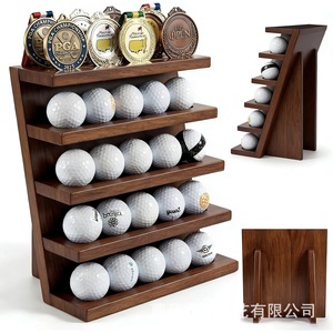 Solid Wood <b>Golf</b> <b>Ball</b> <b>Display</b> Stand 4 Layers Multi Tiered Medal Storage Rack Desktop Hobby <b>Display</b> <b>Case</b> - Product Image 1