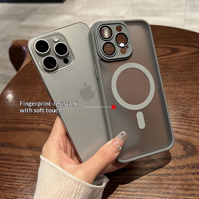 2026 Hot Selling Frosted Full Camera Protection Shockproof Magnetic Mobile Phone Case for iPhone 17 air 16 15 14 Plus 13 Pro Max