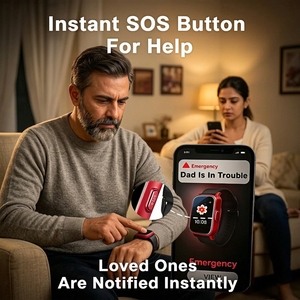 นาฬิกาติดตามสุขภาพผู้สูงอายุระบบ GPS พร้อม 4G <span class=keywords><strong>LTE</strong></span> ปุ่ม SOS ควบคุมได้ พร้อมระบบตรวจจับการล้ม - Product Image 4