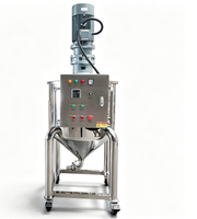 Cuve de mélange mobile monocouche SPX 300L en acier inoxydable 316 à fond conique pour cosmétiques, produits chimiques quotidiens et alimentation