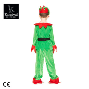 ODM Toute Vente Enfants Fête <span class=keywords><strong>De</strong></span> Noël Performance Costume Ensemble Velours Outfit pour Garçon Elf & Santa Helper Comprend Pantalon et Haut - Product Image 4
