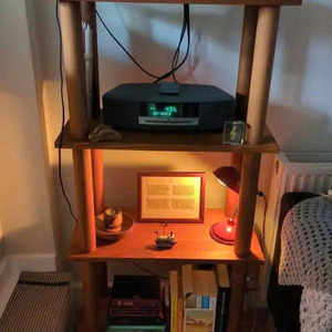 High Quality Solid <b>Pine</b> Wood Bookshelf Mid Century Modern, 4-Tier Bookcase Eco-Friendly & Durable Feature Wholesale - Product Image 5