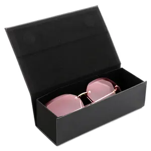 Hot Selling Magnetic Closure Foldable Glasses Case Custom Printing Logo Sunglasses Box Packaging Eyeglass Cases