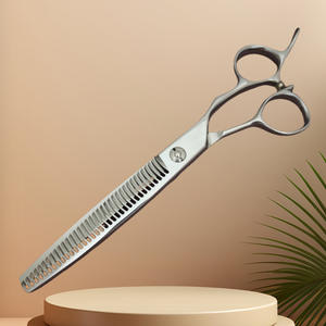 Tijeras de peluquería para mascotas de 7 pulgadas, tijeras de entresacar 440C para cortar el pelo de perros, tijeras planas, herramienta profesional de peluquería - Product Image 5