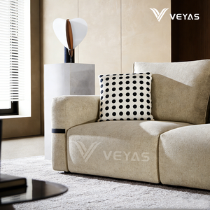 Sofá Seccional Cuadrado de Lino y Algodón con Funda Extraíble y Lavable, Transpirable, Equilibrado, Moderno, MOQ Bajo de 1 Pieza para Sala de Estar - Product Image 5