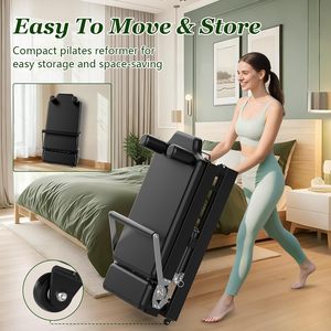 Cama de Pilates Plegable Semi-elevada Comercial para Ejercicios de Core, Equipo de Yoga para el Hogar, Innovador Aparato de Pilates con Torre - Product Image 5