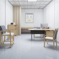 Bureau d'hôpital exécutif en forme de T avec tiroirs, poste de travail informatique en bois écologique, garantie de 6 ans