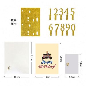 Carte 3D Pop-Up Ronde Faite à la Main pour Anniversaire, Motif Gâteau et Bonbons – Offre Spéciale - Product Image 3