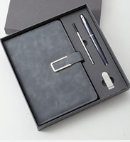 Set de Regalo de Lujo para Negocios al por Mayor: Cuaderno A5 de Cuero PU Personalizable con Bolígrafo y Taza Térmica