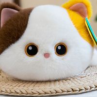 Assortiment de peluches de chat couché mignonnes, chatons siamois doux, animaux en peluche, vente en gros et au détail, cadeau d'anniversaire pour enfants, décoration de la maison