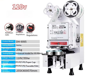 Machine de scellage entièrement automatique pour gobelets de bubble tea, jus et boissons à emporter - Product Image 2