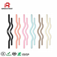 Barre de Pilates lestée en silicone antidérapante avec logo personnalisé pour la maison, la gym, le fitness, le yoga et l'entraînement