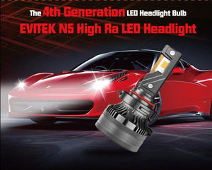Bombillas LED para Faros Delanteros EVITEK N5 H7 H11 H1 H3 9006 9005 H4 H13, Súper Brillantes, 110W 10000LM 12V, Chips LED 6068 CSP, para Todos los Autos, CE, Rosh - Product Image 2